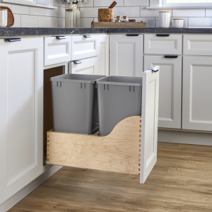 Dimensions: 12""W X 19.33""H X 22.03""DMCO: 12"NOTE: Fits a Base 15. Two silver trash bins included. Door mount kit not needed.
